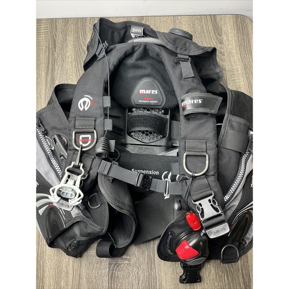 Mares Hybrid AT BCD Airtrim Tech Scuba Dive Diving Vest Dive Knife Sz XL Pro EUC - Picture 3 of 16